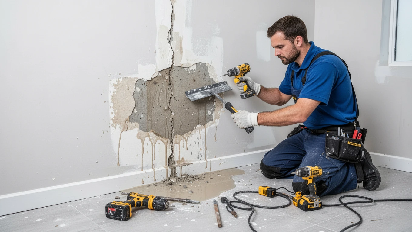 Wall Water Damage Repair