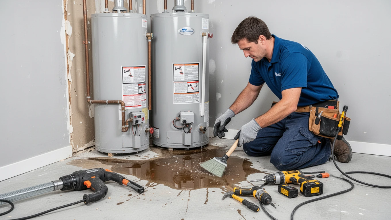Water Heater Leak Cleanup